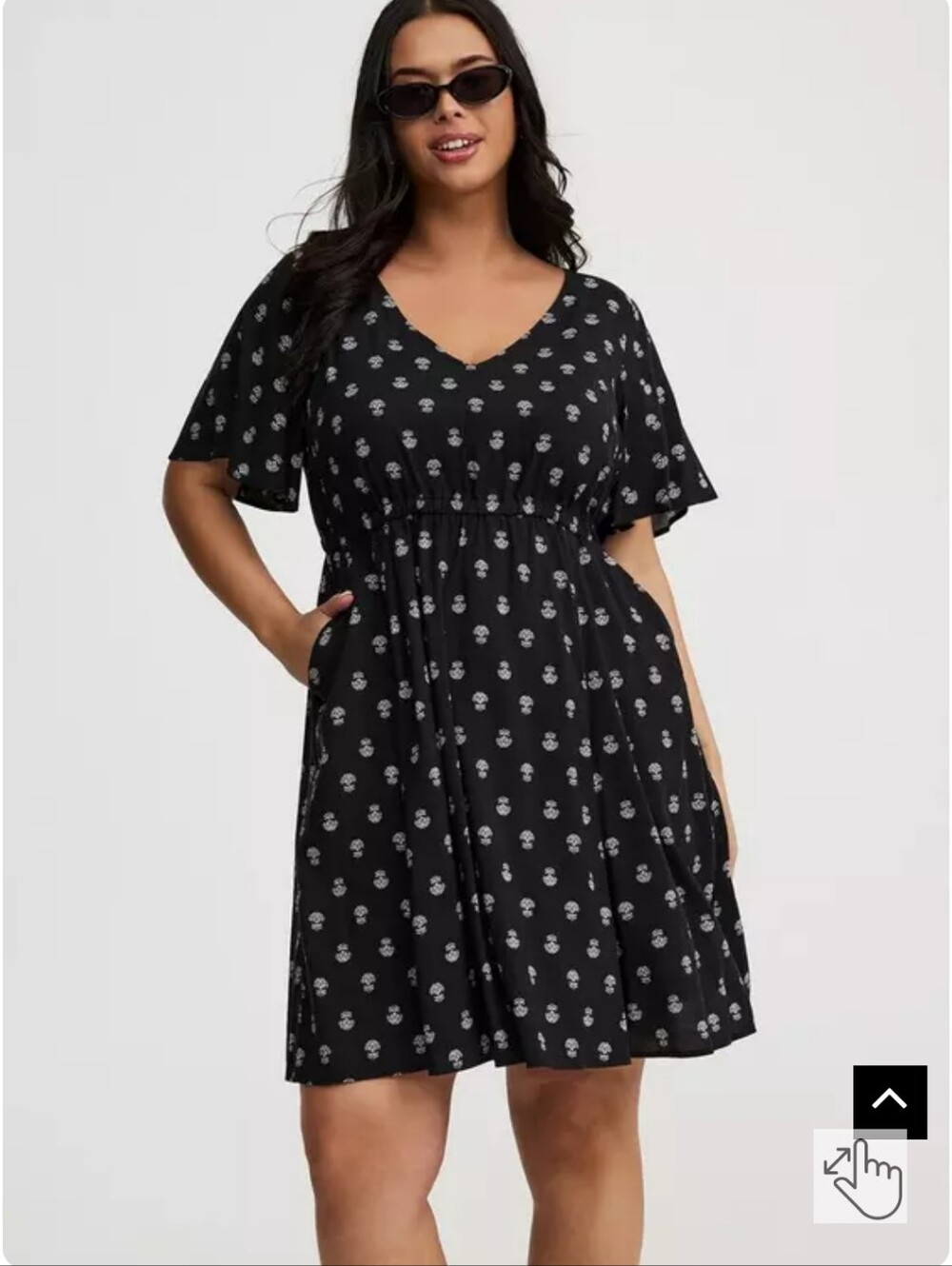 EUC Torrid V-Neck Elastic Waist Mini Dress